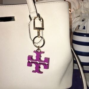 Tory Burch Resin Logo Keyfob